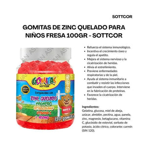GOMITAS SOTTCOR LABS - ZINC QUELADO